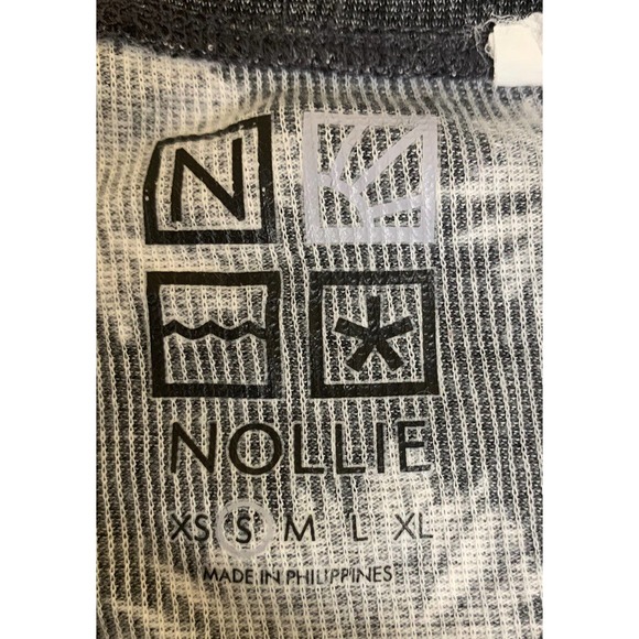 Women's Nollie Sweatshirt Sz S Gray w/White Floral Print lightweight Long sleeve - Picture 5 of 8